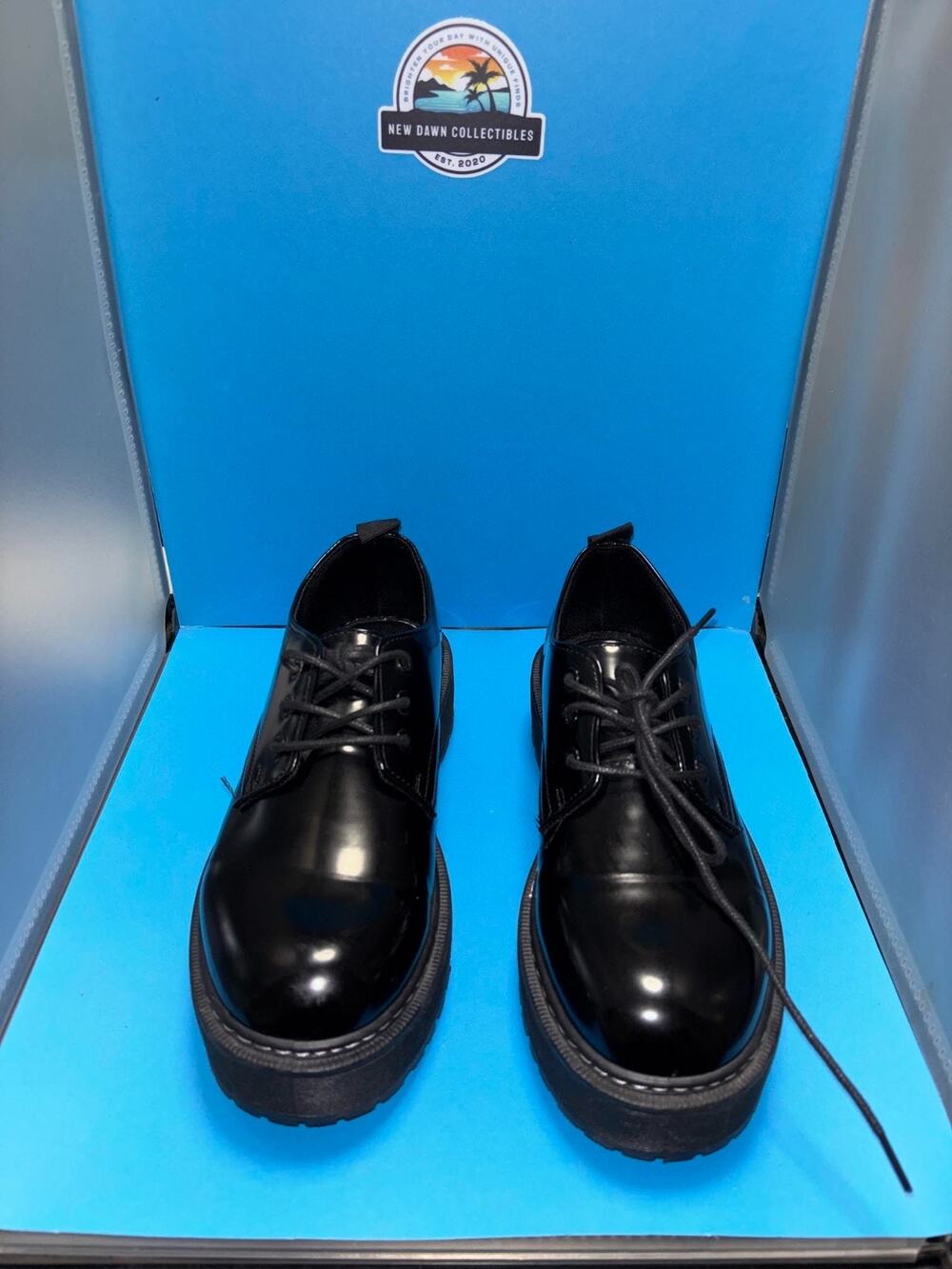Jellypop Ominous Oxfords Womens 8 Black Patent Platform Chunky Lug Sole Shoes